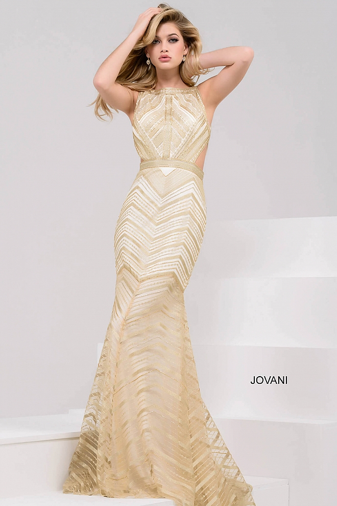 ivory and gold evening gowns