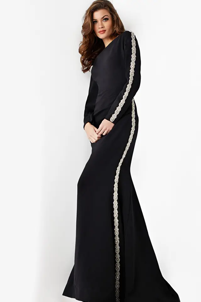 Beverley Black Mesh Long Sleeve Maxi Dress – Beginning Boutique US