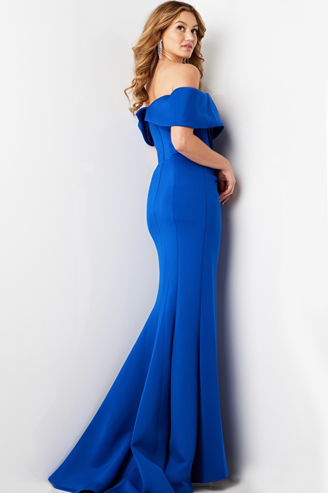 Jovani 26248 Long prom Dress V Neckline Empire Waist Pleated Ruffle Ru –  Glass Slipper Formals