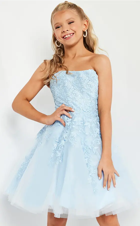 18+ Light Blue And White Dress