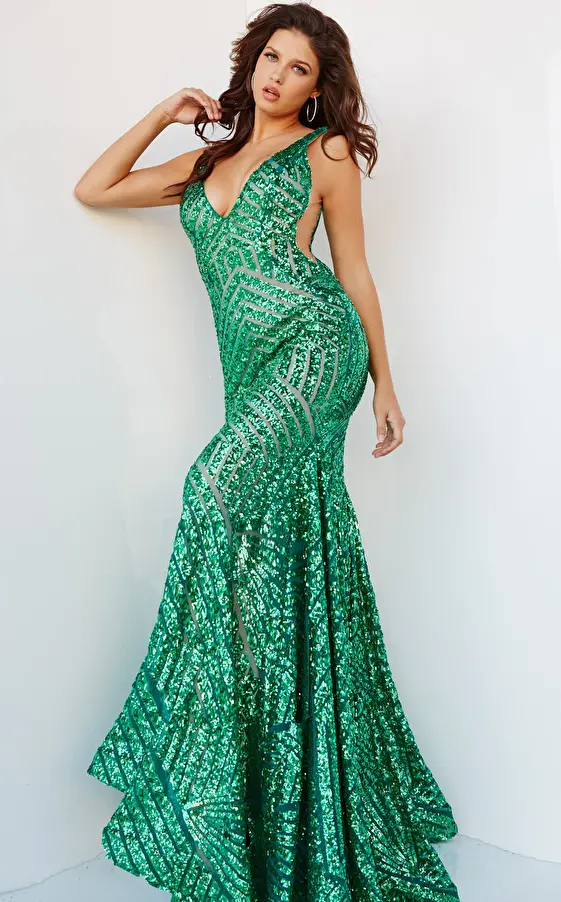Jovani Dress 24097 | Mermaid Green Special Occasion Dress