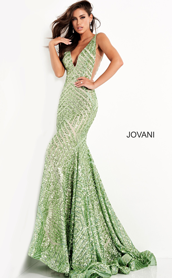 Jovani 59762 | Sexy Fitted Sequin Embellished Dress