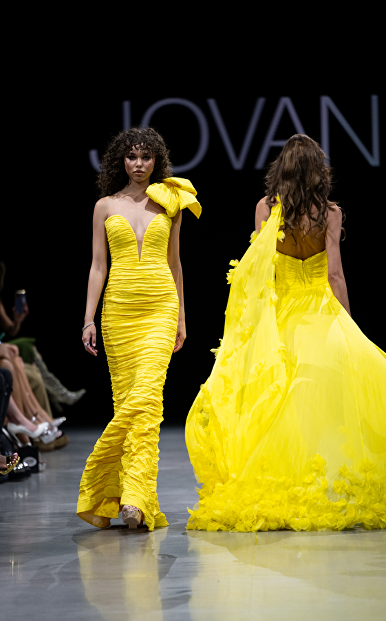 Model walking down the runway at Jovani fashion show in New York 2023 - Image 36
