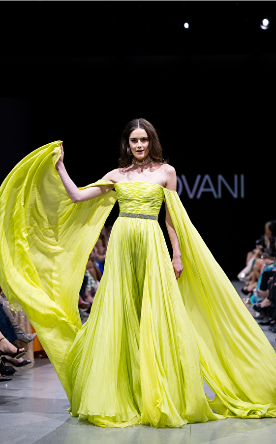 Model walking down the runway at Jovani fashion show in New York 2023 - Image 39