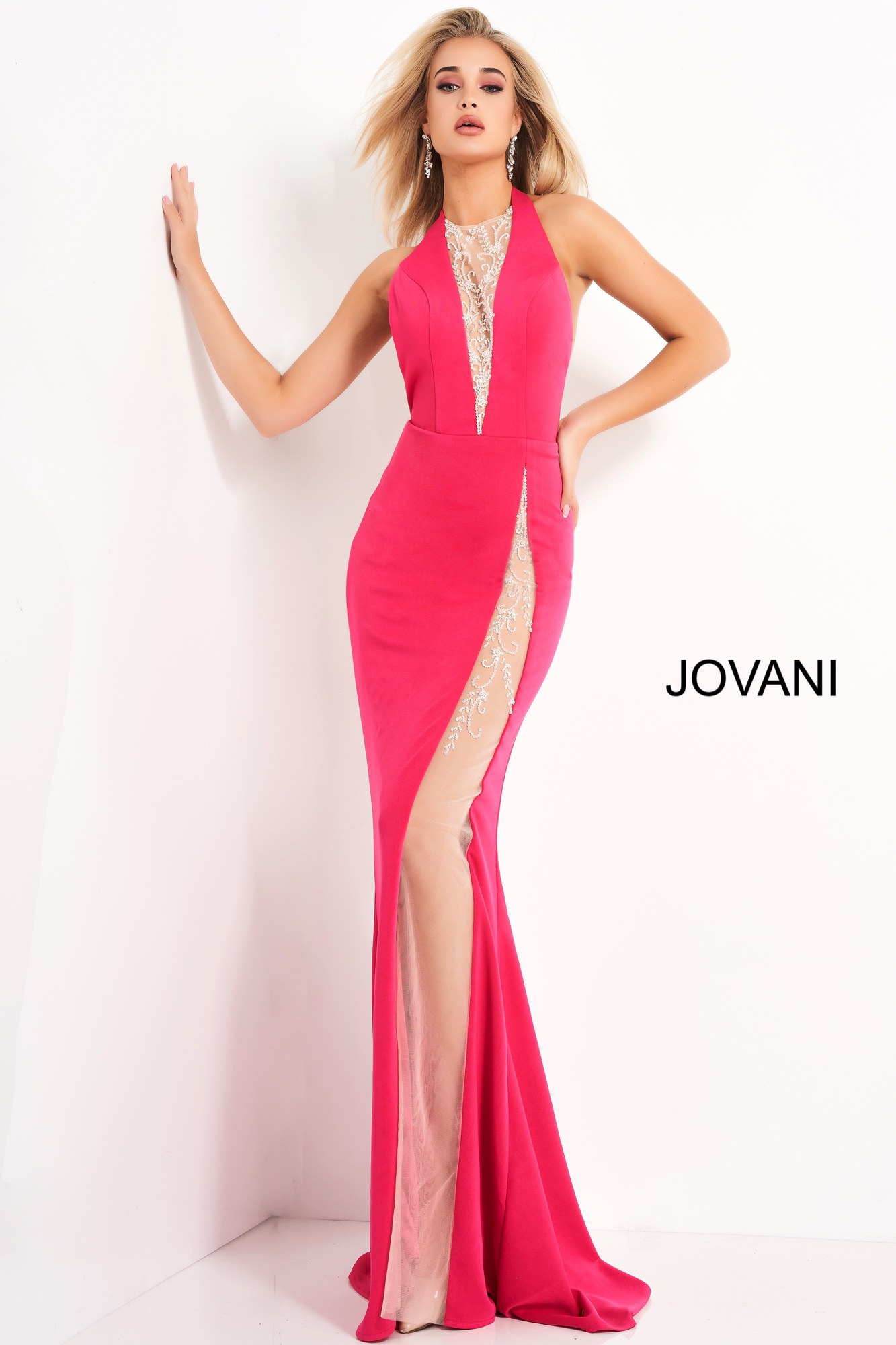 Jovani Hot Pink Halter Neck Backless Prom Dress Free Hot Nude Porn Pic Gallery
