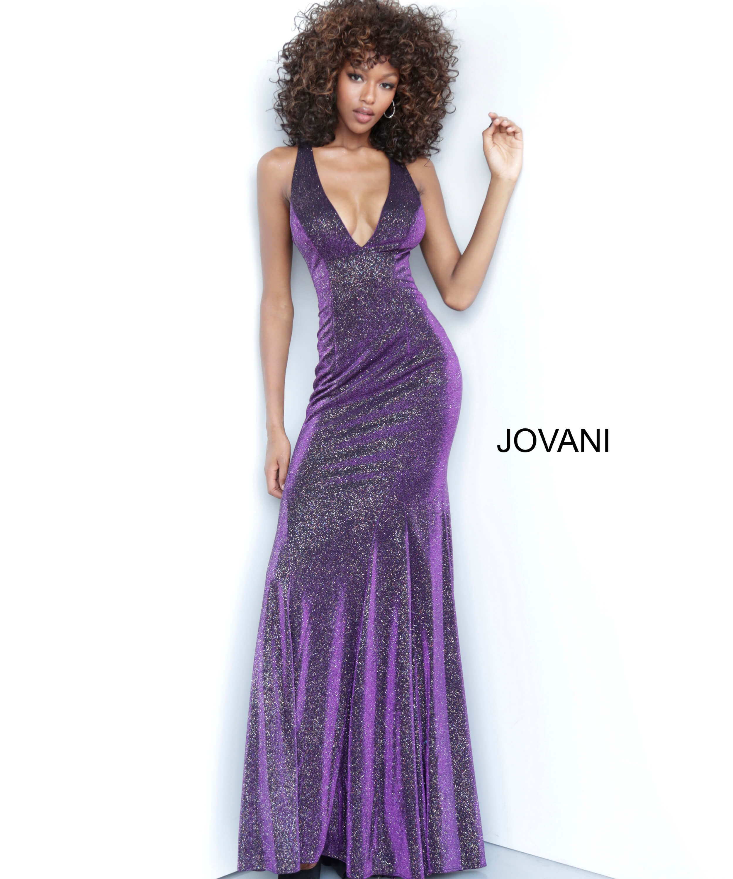 purple glitter dress
