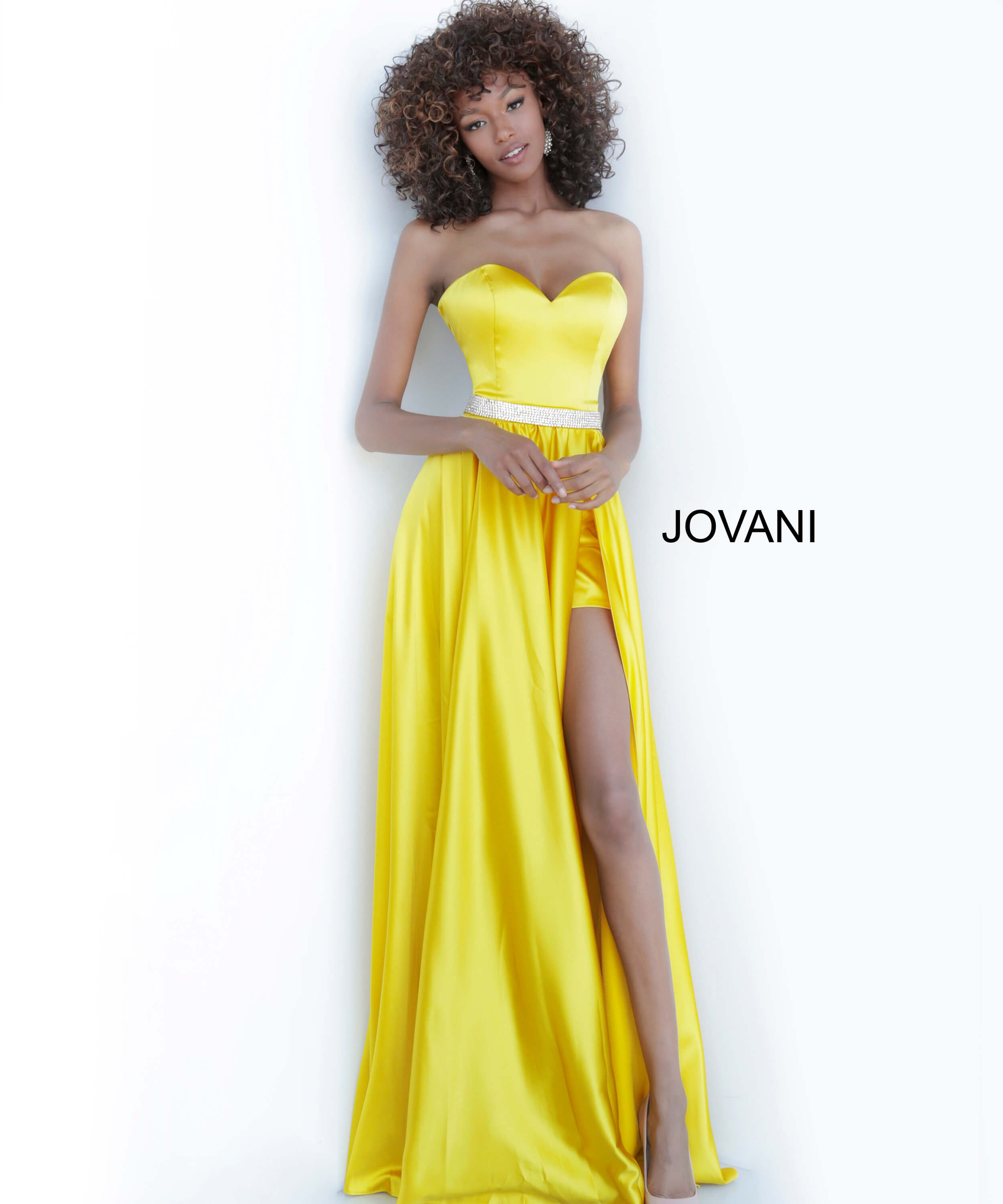 jovani yellow prom dress