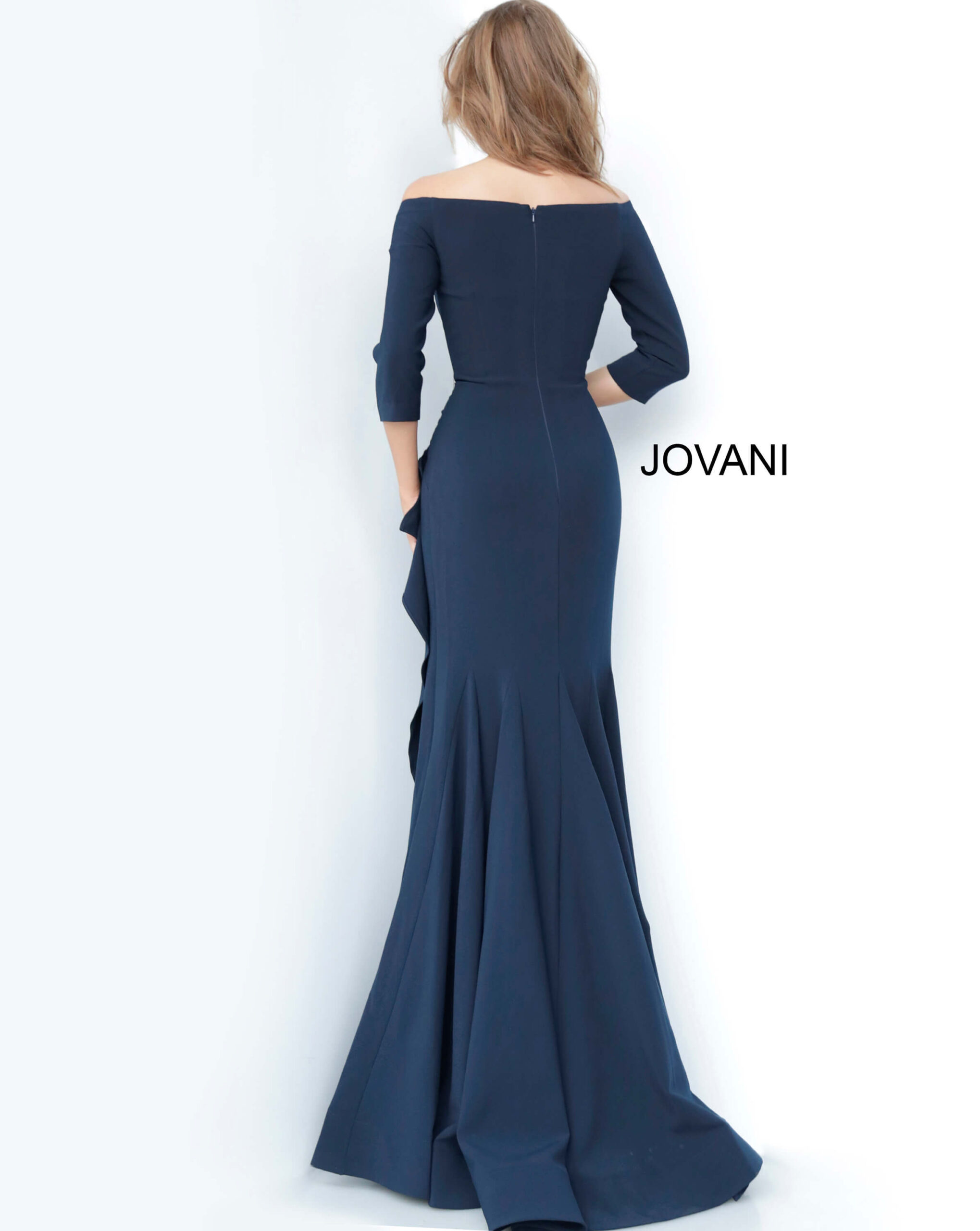 Jovani 00446 Off the Shoulder Ruched Dress