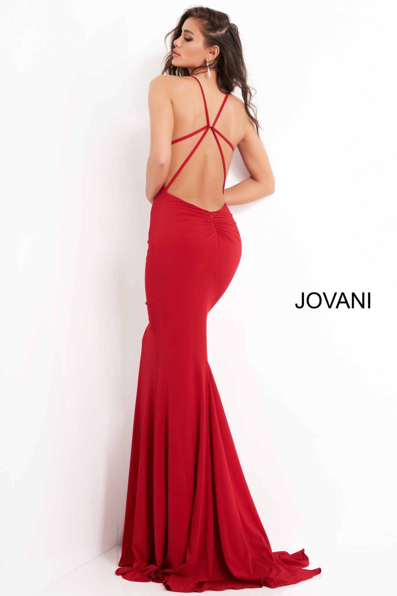 V Neckline Fitted Jovani Gown 00512