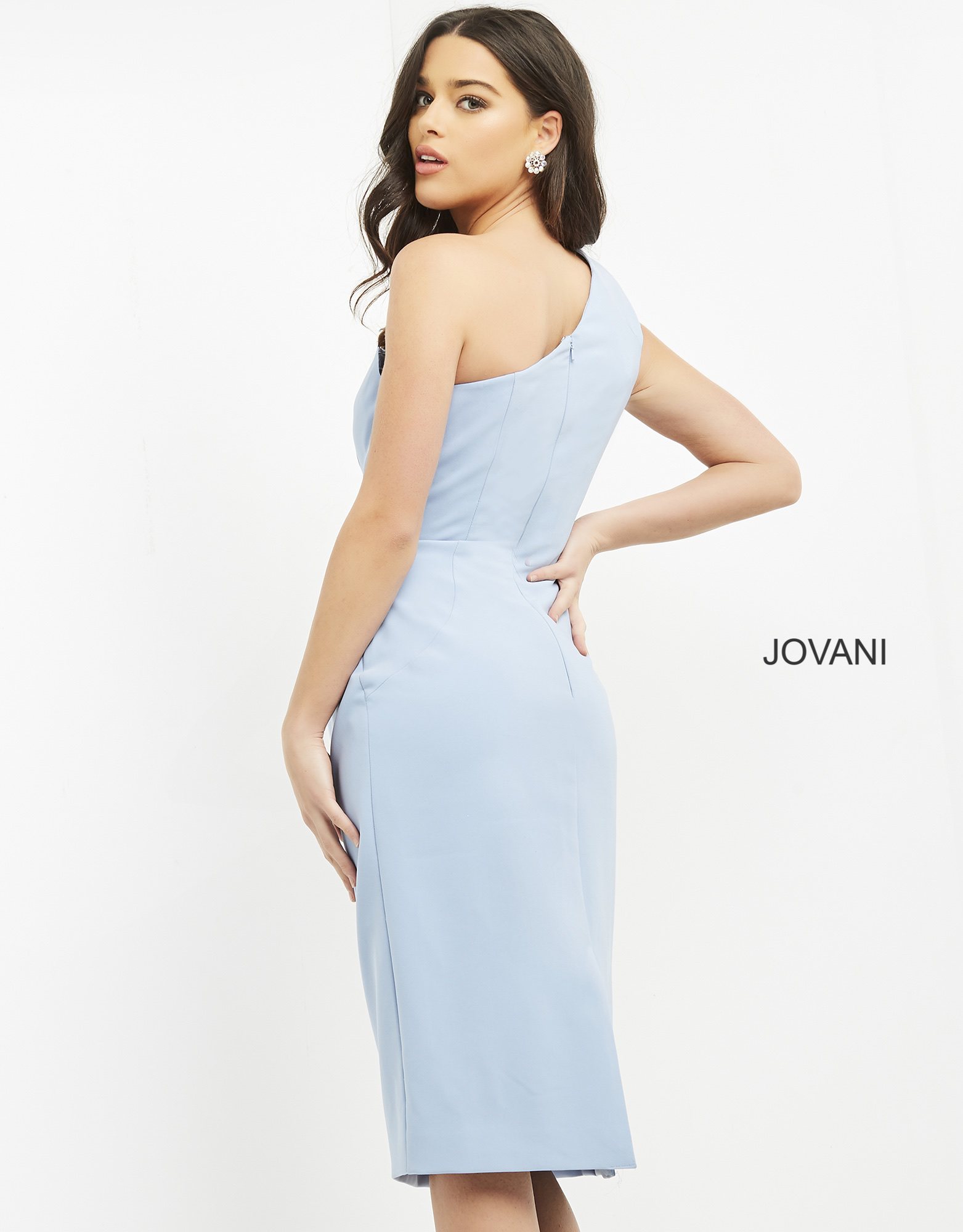 Jovani 06835 Light Blue Knee Length Ready To Wear Dress