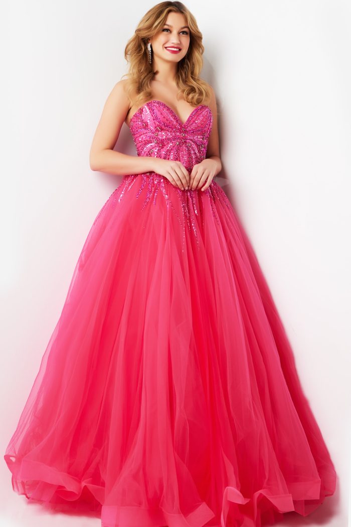 Embellished Sweetheart Neckline Prom Ball Gown 07946