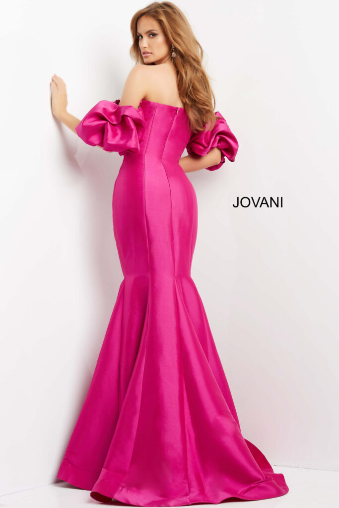 Jovani 09031 Orchid Off the Shoulder Sweetheart Neck Dress