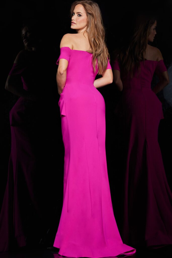 Fuchsia Mermaid Off the Shoulder Dress 22251