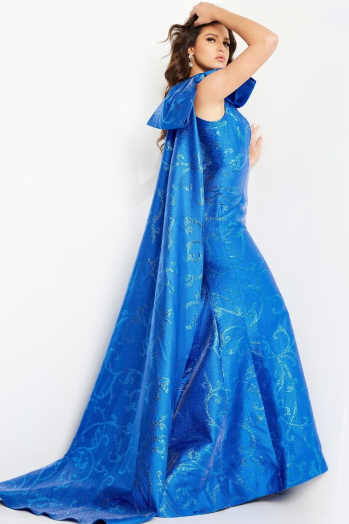 Model wearing One Shoulder Mermaid Long Gown 23742