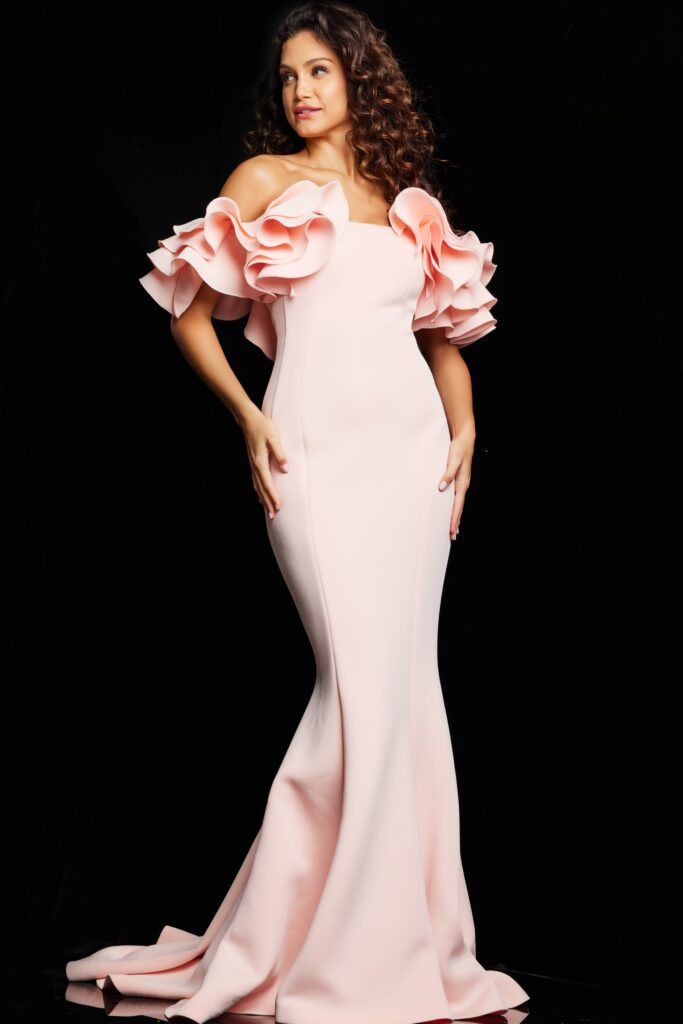 Blush Off the Shoulder Sheath Dress 24280