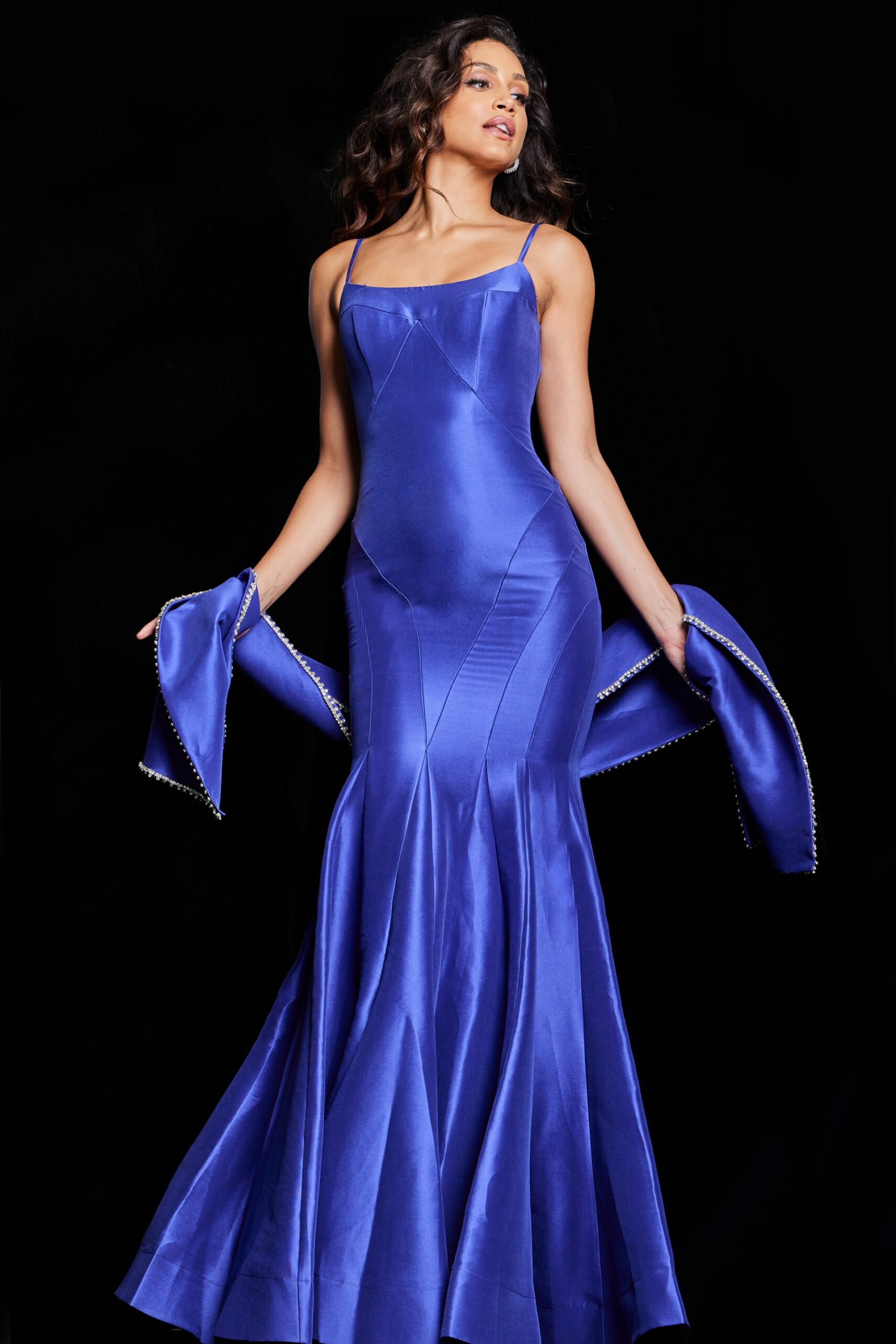 Royal Spaghetti Strap Mermaid Gown 24642