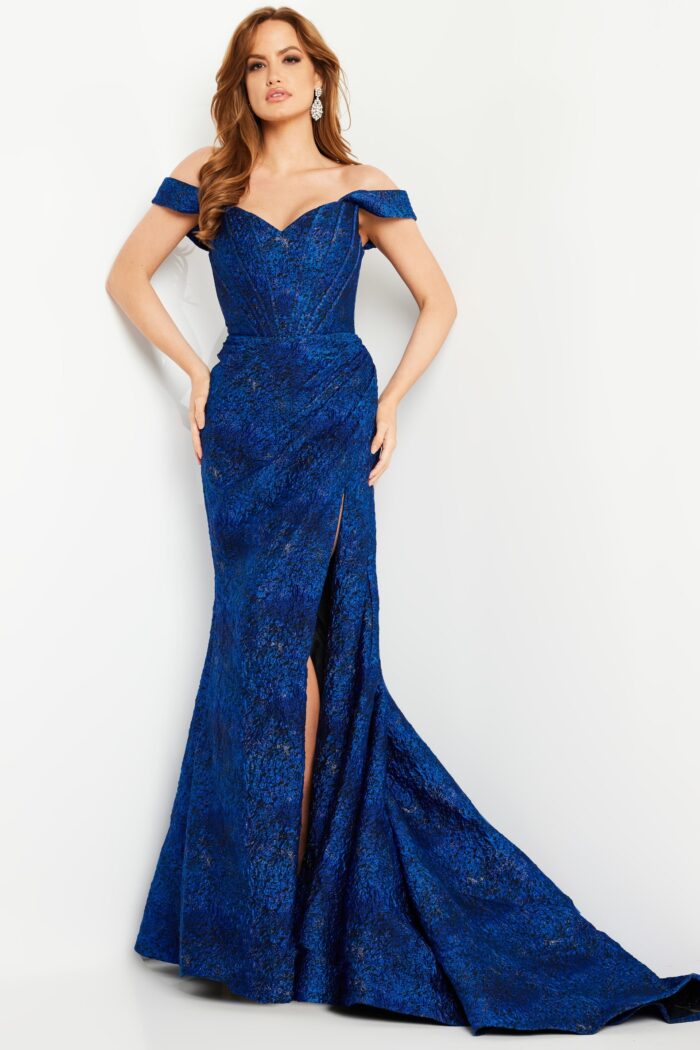 Model wearing Off the Shoulder Mermaid Formal Dress 26017
