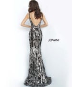 Model wearing Jovani 3263 Sequin Sheath Long Dress