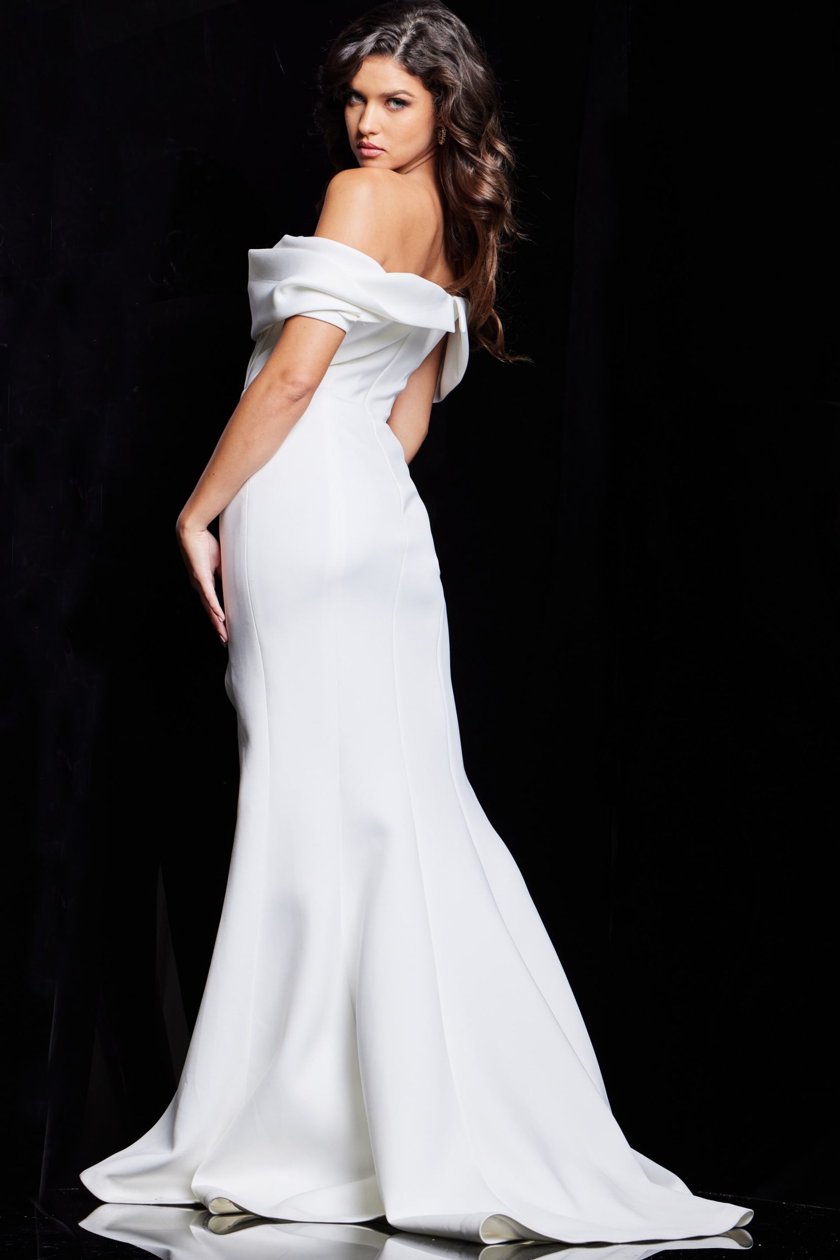 White High Slit Evening Dress