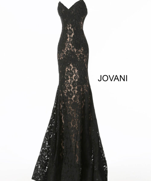 Fitted Strapless Lace Formal Dress 37334 - Jovani