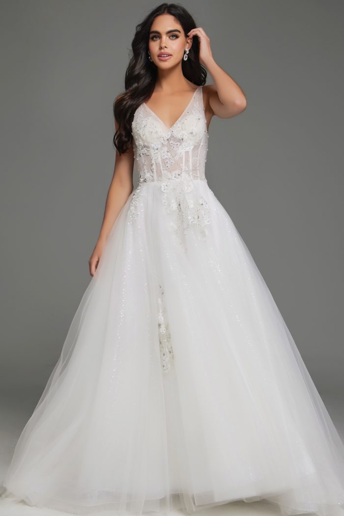 a line wedding dress 37468