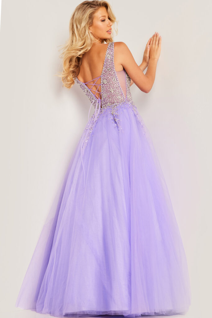 Lilac Beaded Ballgown 37589