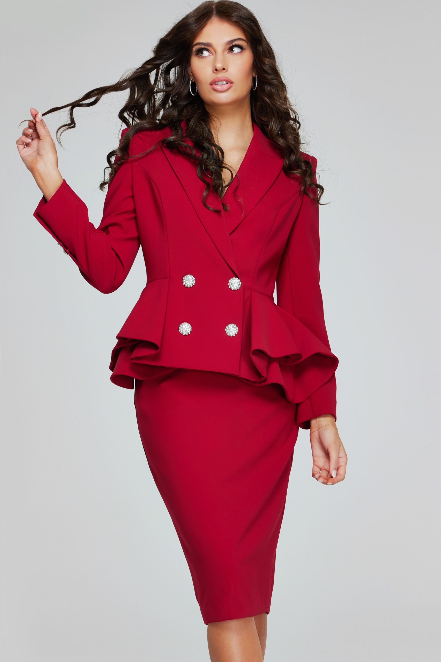 Model wearing Two Piece Long Sleeve Contemporary Outfit 39375