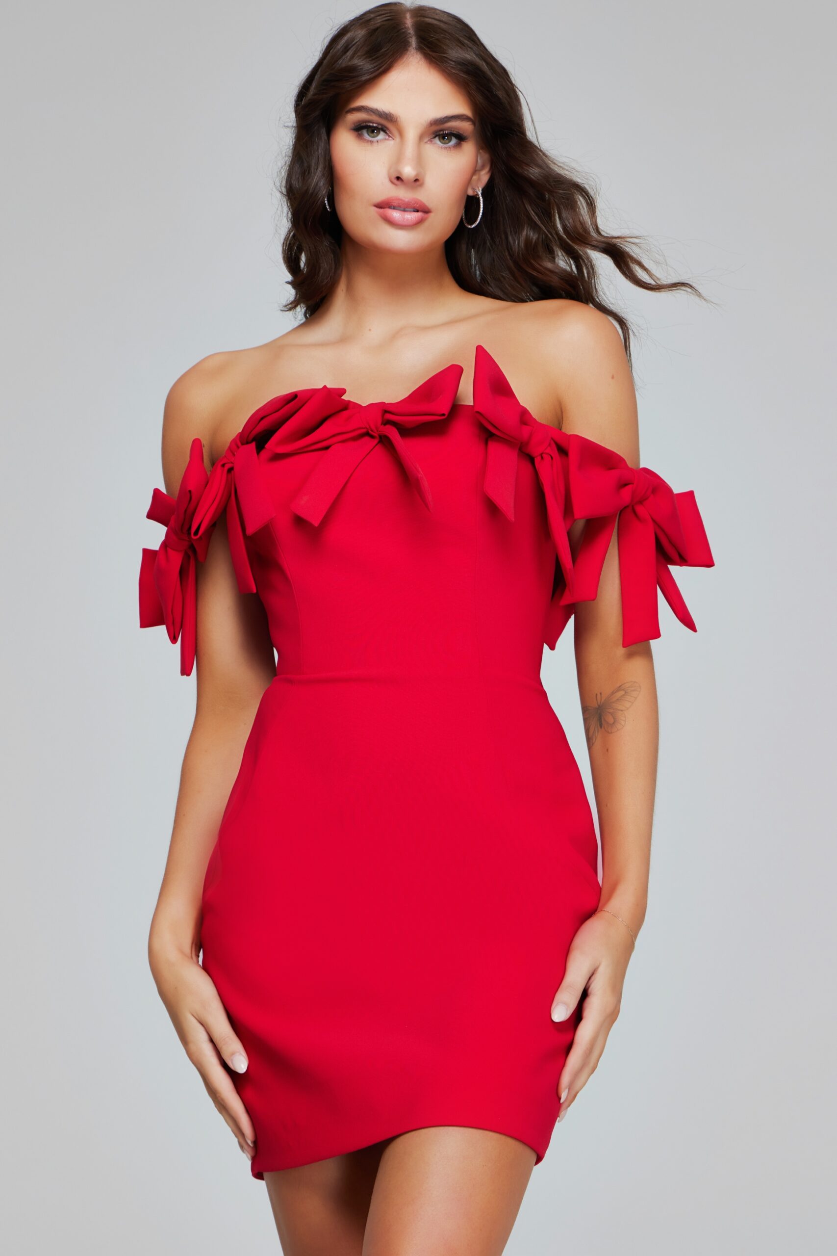 Strapless Red Fitted Dress 40185