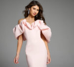 pink ruffled evening dress 40596