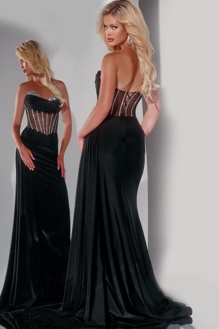 strapless beaded dress 42226