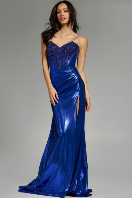 Model wearing Jovani dress 42336-1.