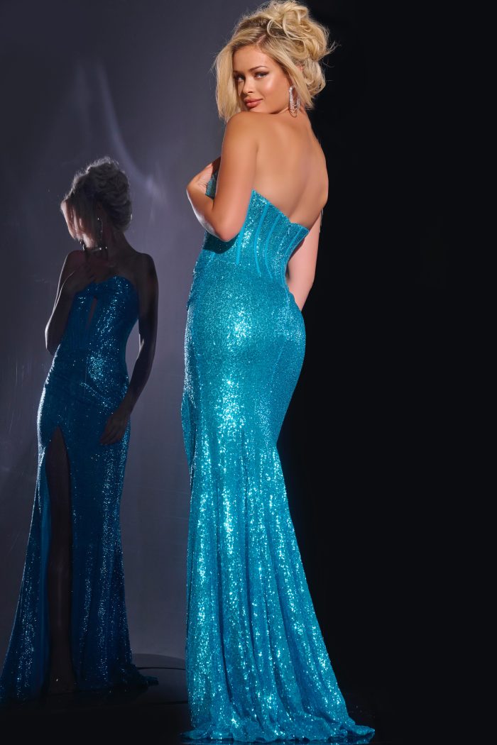 beaded blue dress 42514