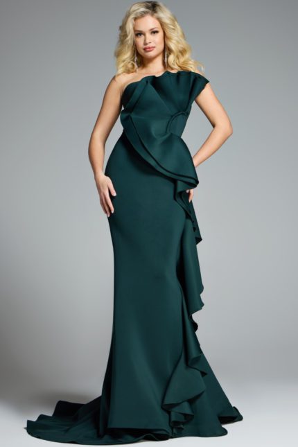 Model wearing Jovani dress 42543-1.