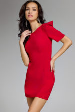 red fitted short dress 42745