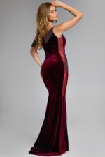 mermaid burgundy dress 42975