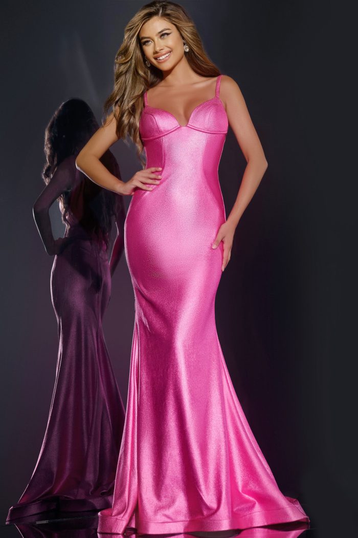 pink sweetheart neckline dress 43443