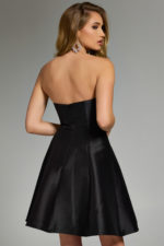 black strapless short dress 43490