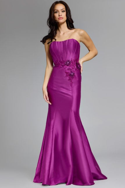 strapless berry mermaid dress 43817