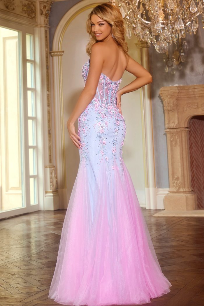 lilac tulle mermaid dress 43221