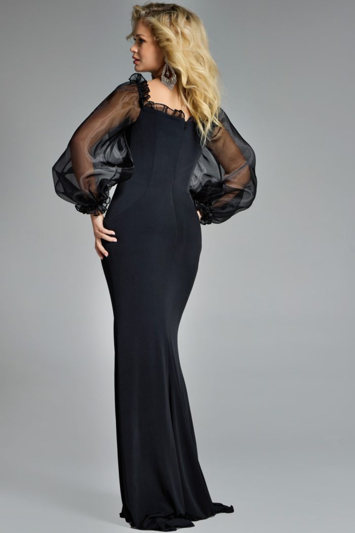 Model wearing Jovani dress 44386.