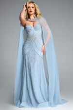 Model wearing Jovani dress 44840.