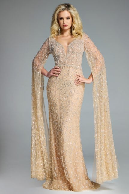 Model wearing Jovani dress 44844.