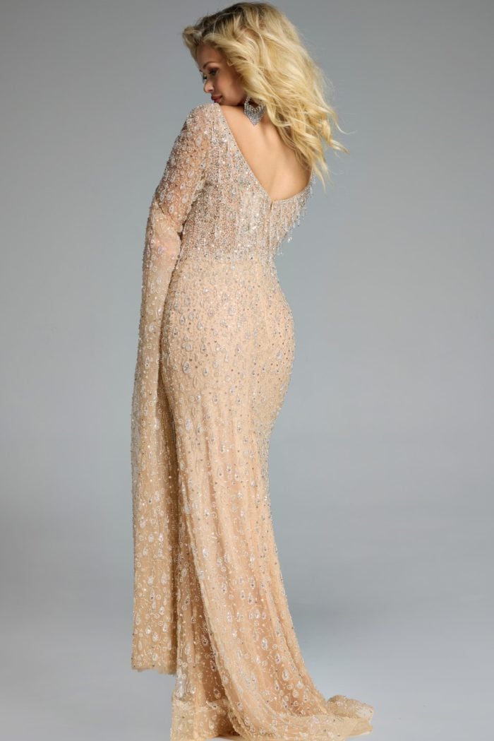 Model wearing Jovani dress 44844.