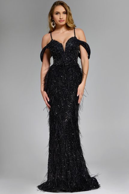 Model wearing Jovani dress 44848.