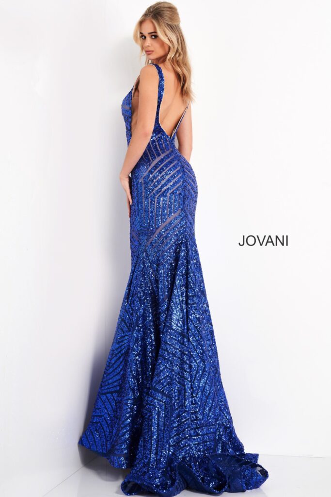 Jovani 59762 Embellished Sexy Low V Party Dress - Jovani