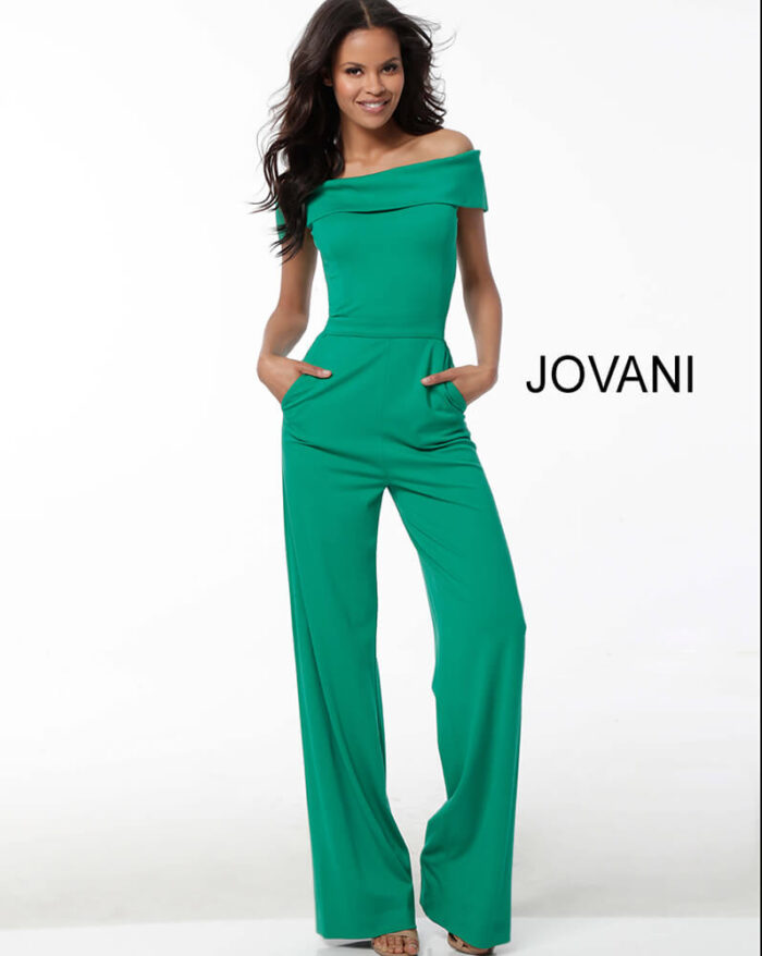 Model wearing Rebecca Romijn in Jovani 60103