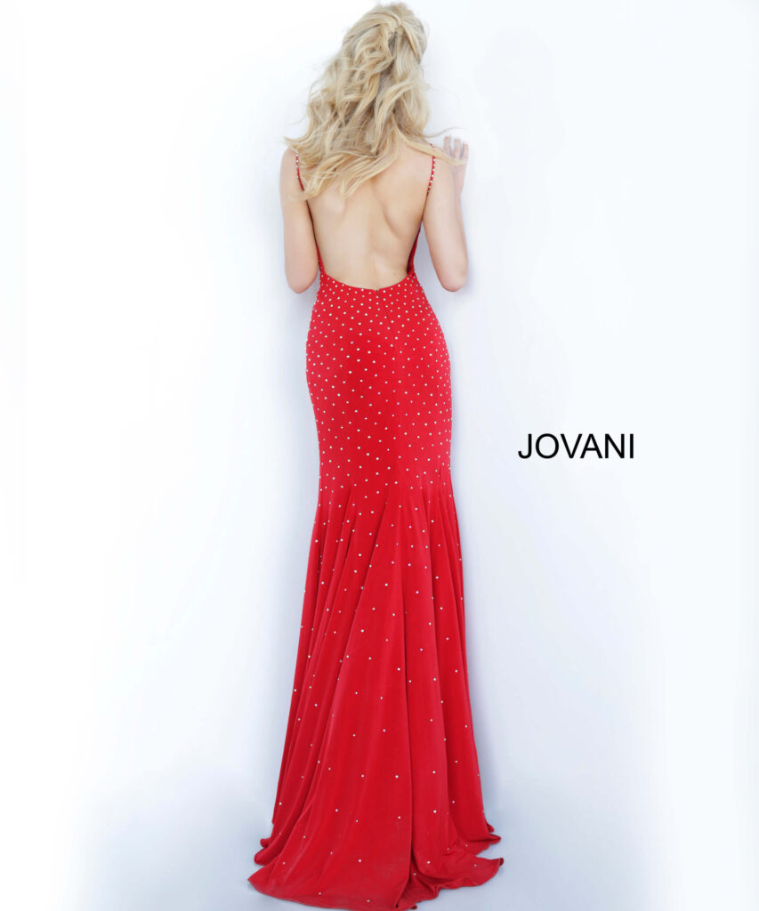 Backless Embellishedsss Jersey Jovani Dress 63563