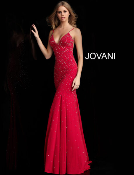 Backless Embellishedsss Jersey Jovani Dress 63563 - Jovani