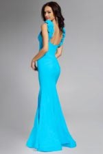 Model wearing Jovani dress D5810-1.