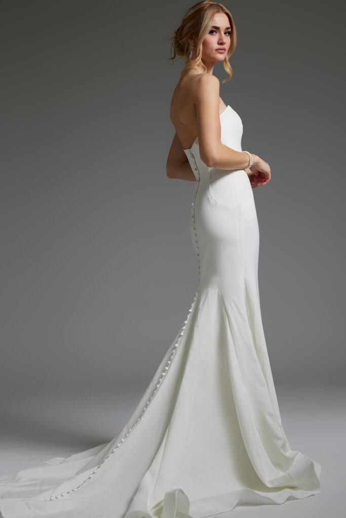 Jovani JB06912 Ivory Strapless Sweetheart Neck Wedding Dress